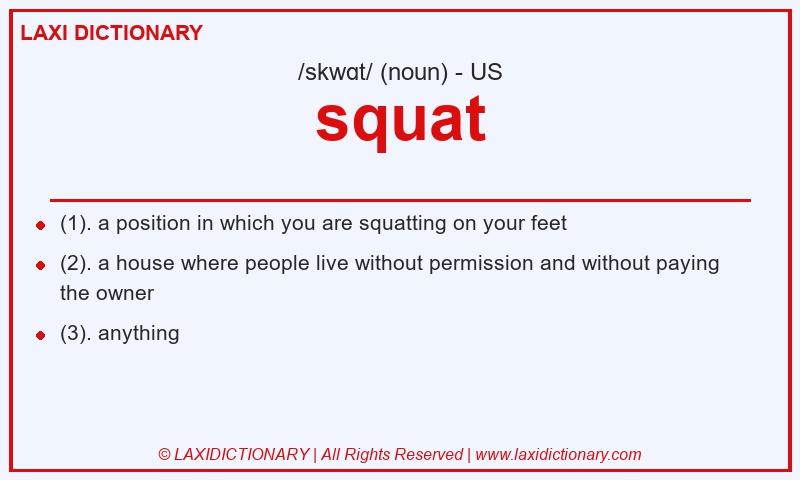 Definition squat in American English