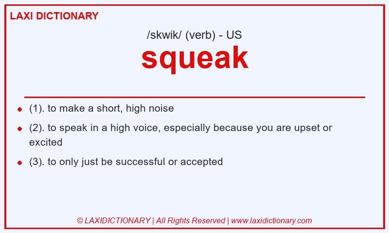 Definition squeak in American English