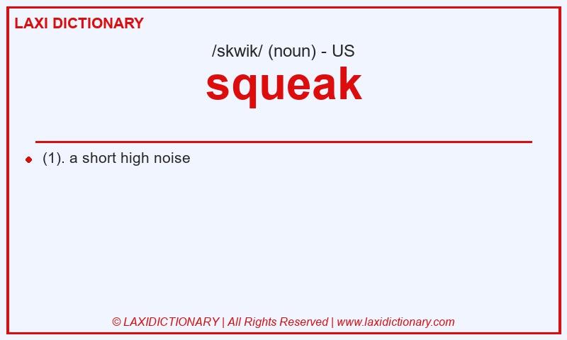 Definition squeak in American English