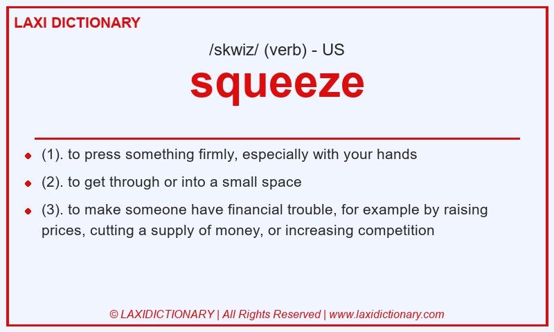 Definition squeeze in American English