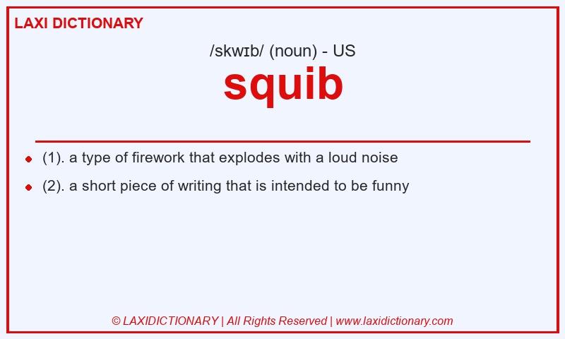 Definition squib in American English