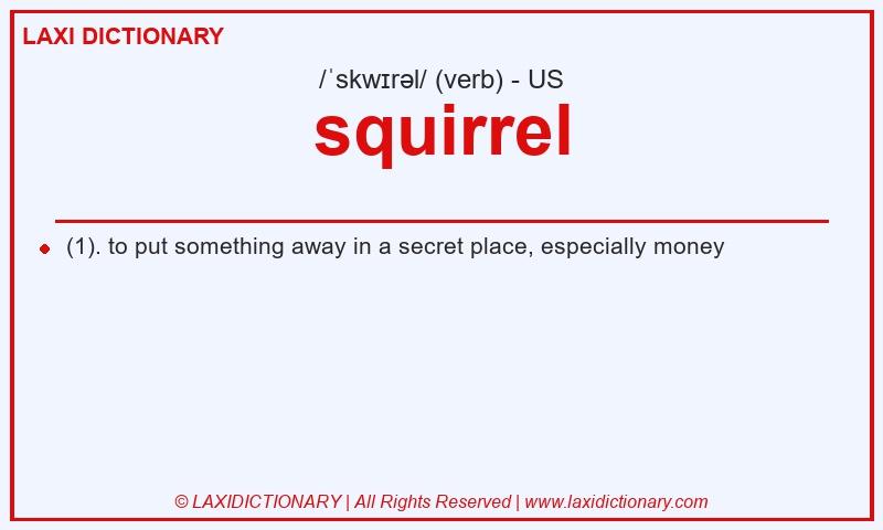 Definition squirrel in American English