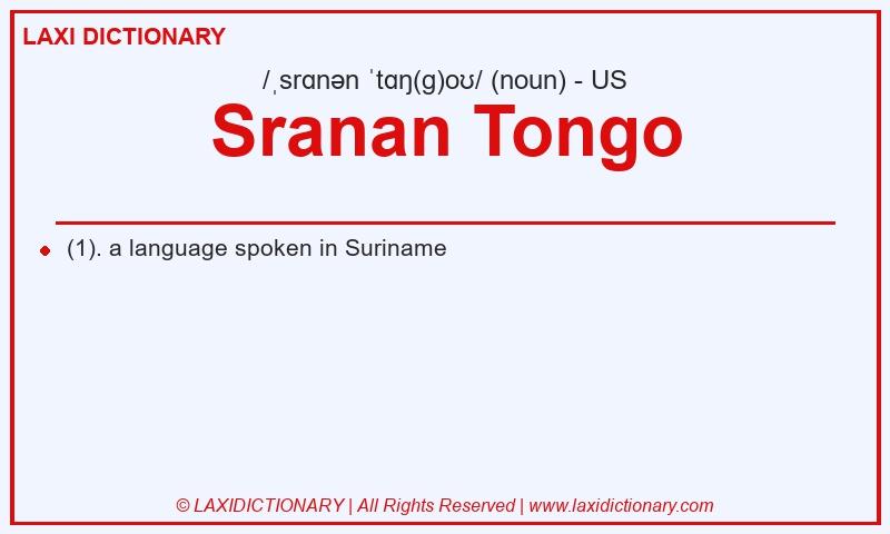 Definition Sranan Tongo in American English