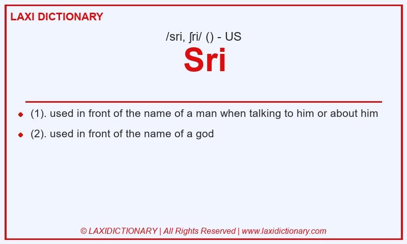 Definition Sri in American English
