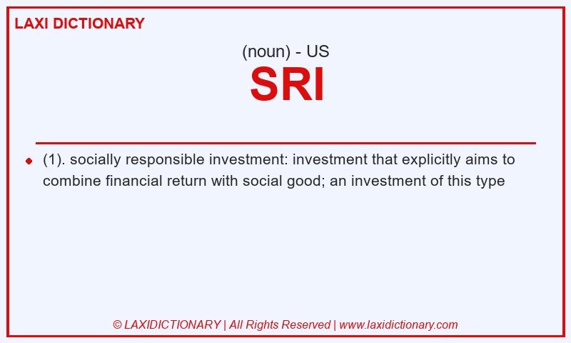Definition SRI in American English