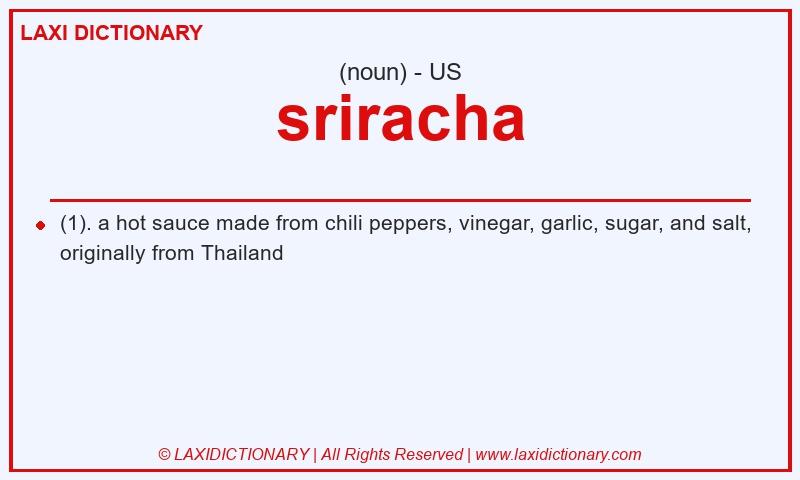 Definition sriracha in American English