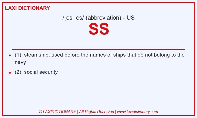 Definition SS in American English