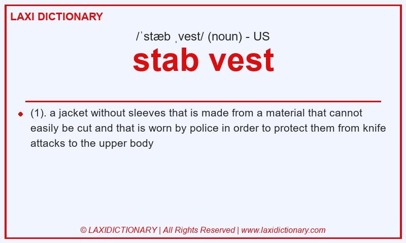 Definition stab vest in American English