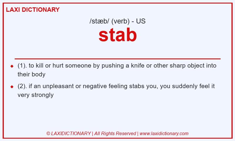 Definition stab in American English