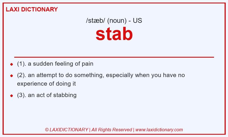 Definition stab in American English