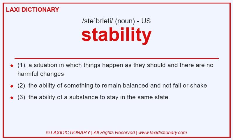 Definition stability in American English
