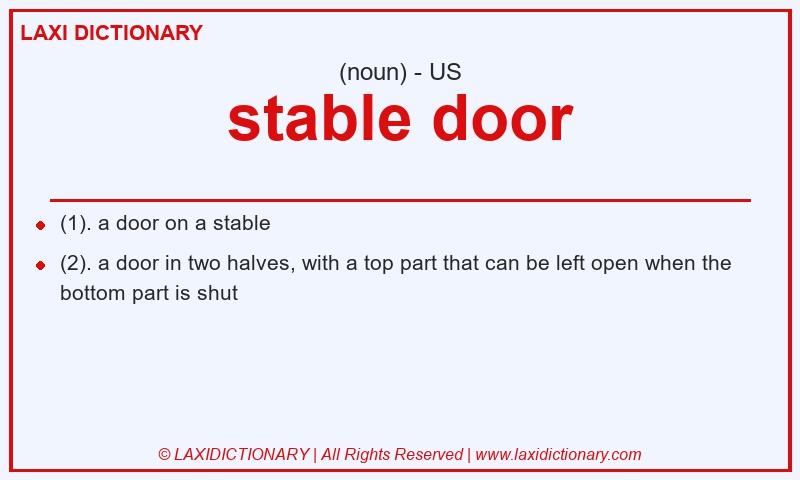 Definition stable door in American English