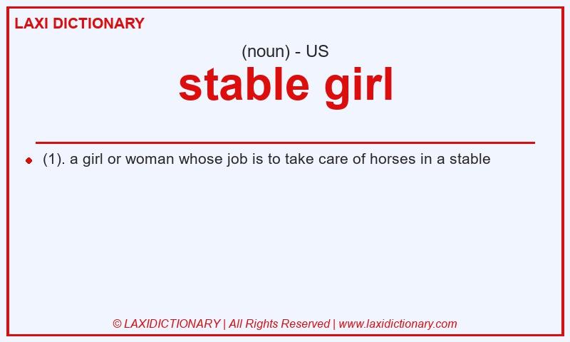Definition stable girl in American English