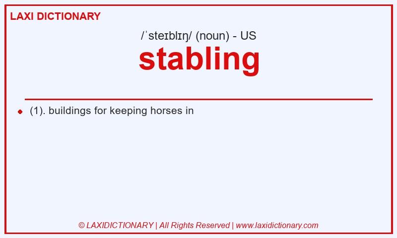 Definition stabling in American English