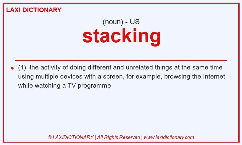Definition stacking in American English