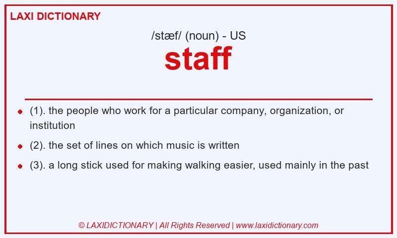 Definition staff in American English