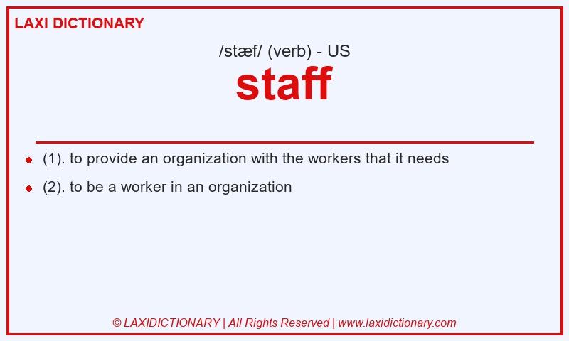 Definition staff in American English