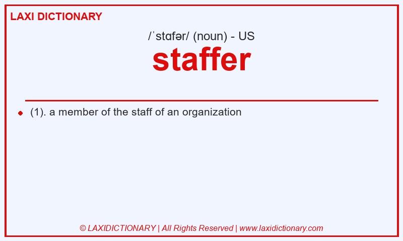 Definition staffer in American English