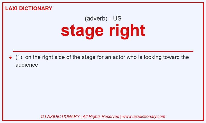 Definition stage right in American English