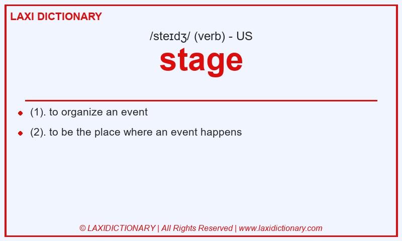 Definition stage in American English