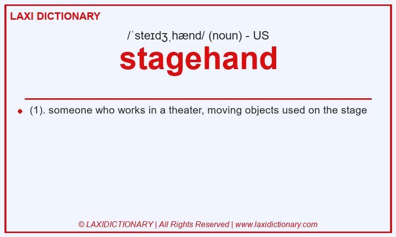 Definition stagehand in American English