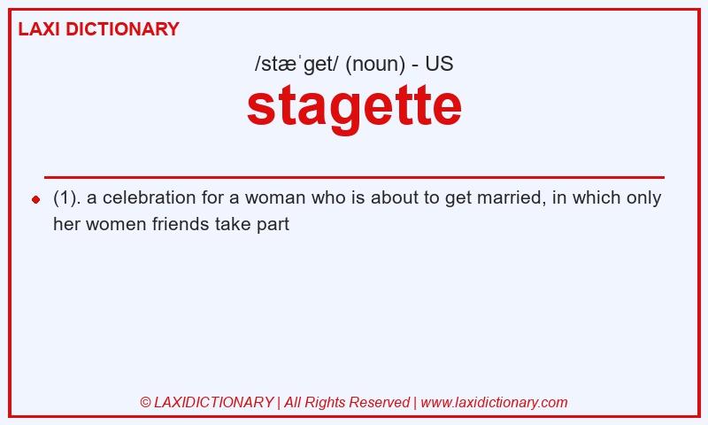 Definition stagette in American English