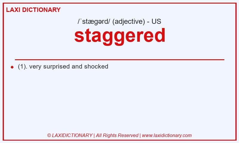 Definition staggered in American English