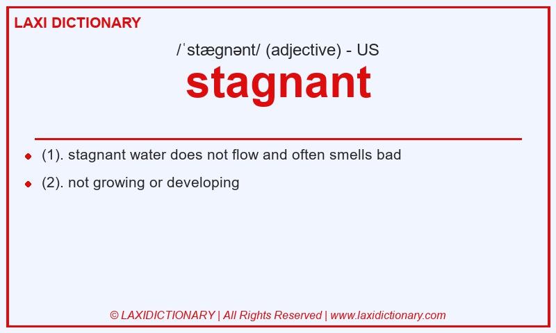 Definition stagnant in American English
