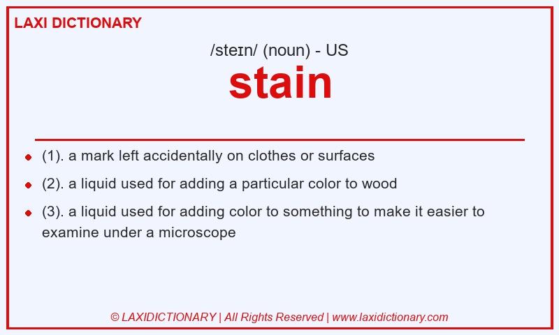 Definition stain in American English