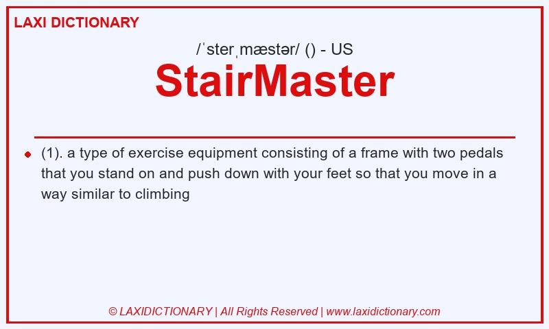 Definition StairMaster in American English