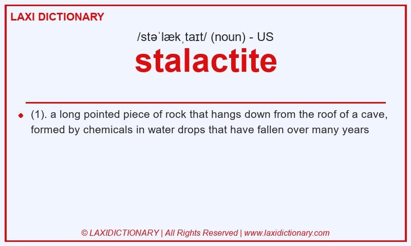 Definition stalactite in American English