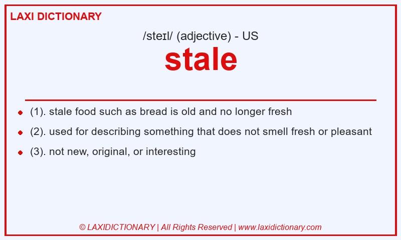 Definition stale in American English