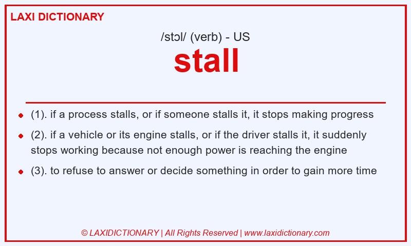 Definition stall in American English