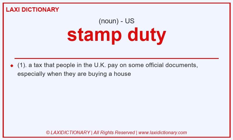 Definition stamp duty in American English