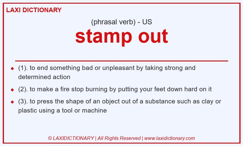Definition stamp out in American English