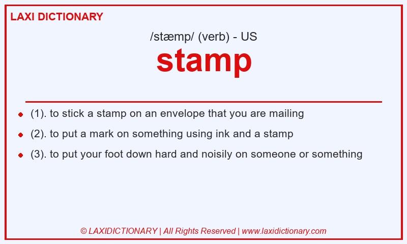 Definition stamp in American English