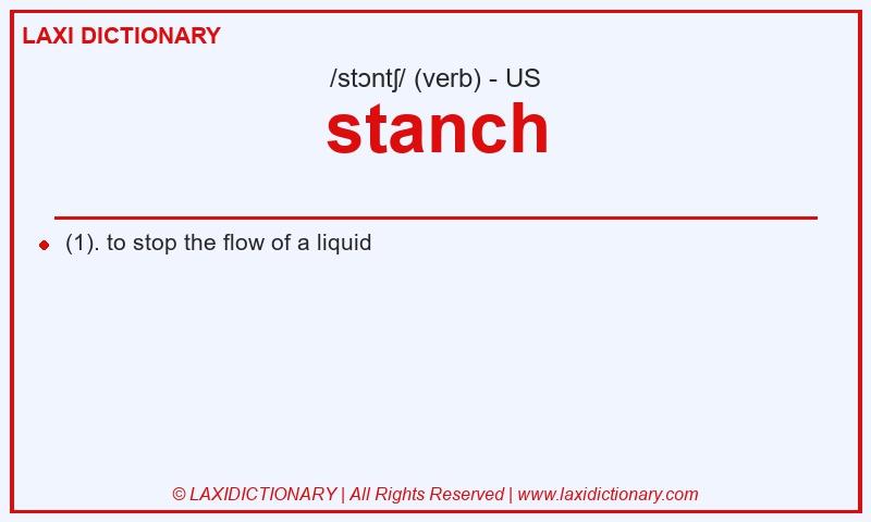 Definition stanch in American English
