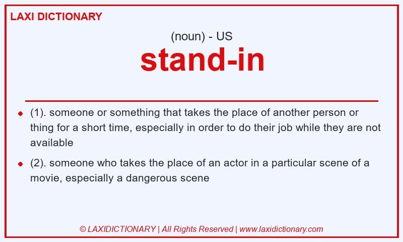Definition stand-in in American English