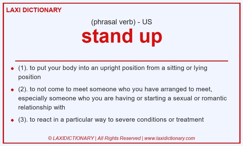 Definition stand up in American English
