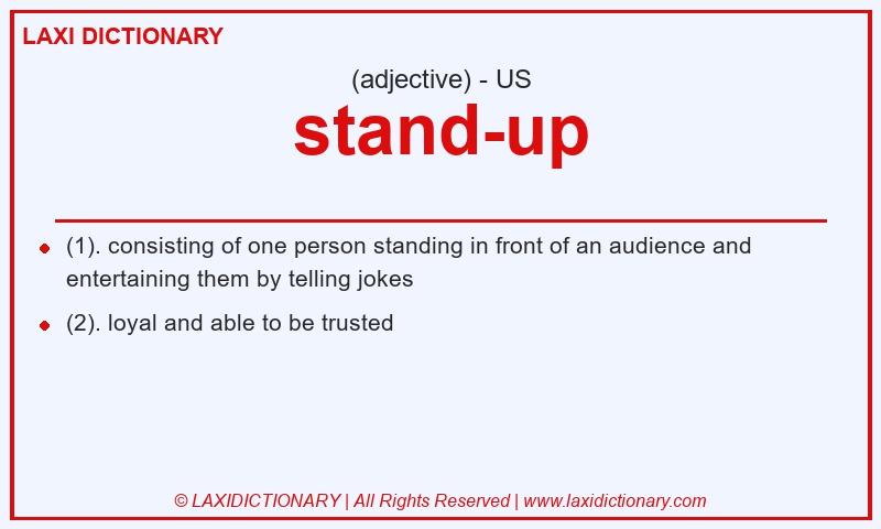 Definition stand-up in American English