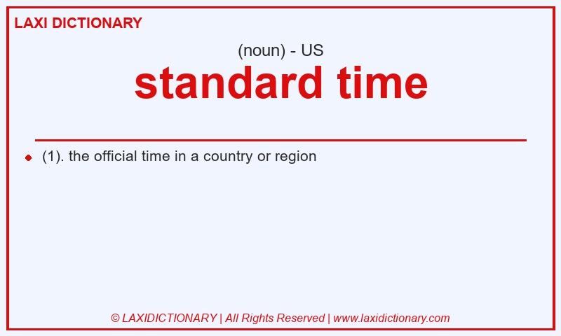Definition standard time in American English