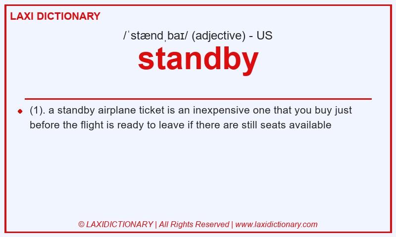 Definition standby in American English