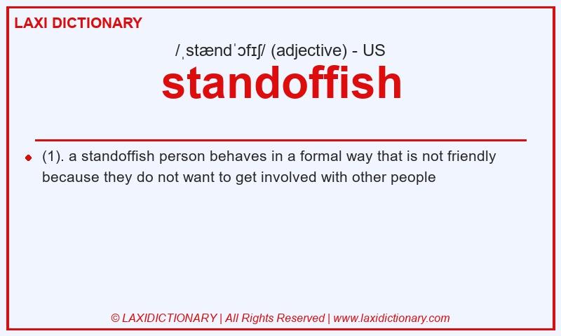 Definition standoffish in American English