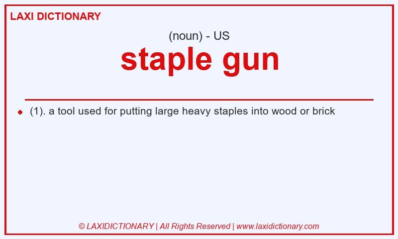 Definition staple gun in American English
