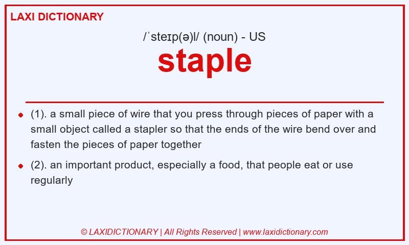 Definition staple in American English
