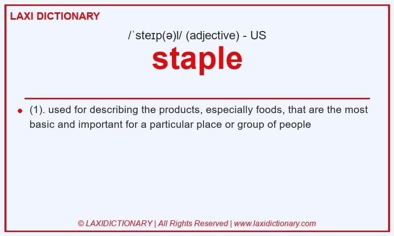 Definition staple in American English