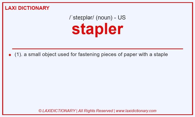 Definition stapler in American English