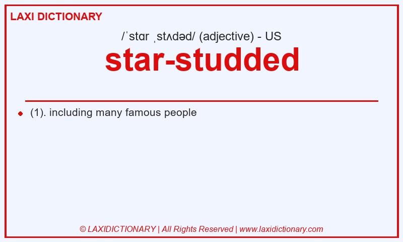 Definition star-studded in American English