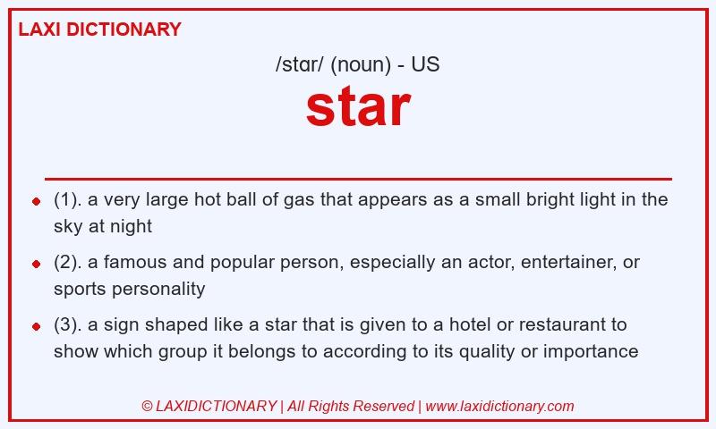 Definition star in American English