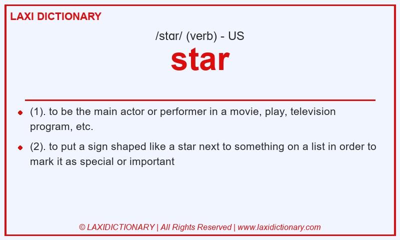 Definition star in American English